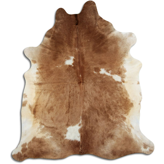 Peau de vache marron et blanche XXL