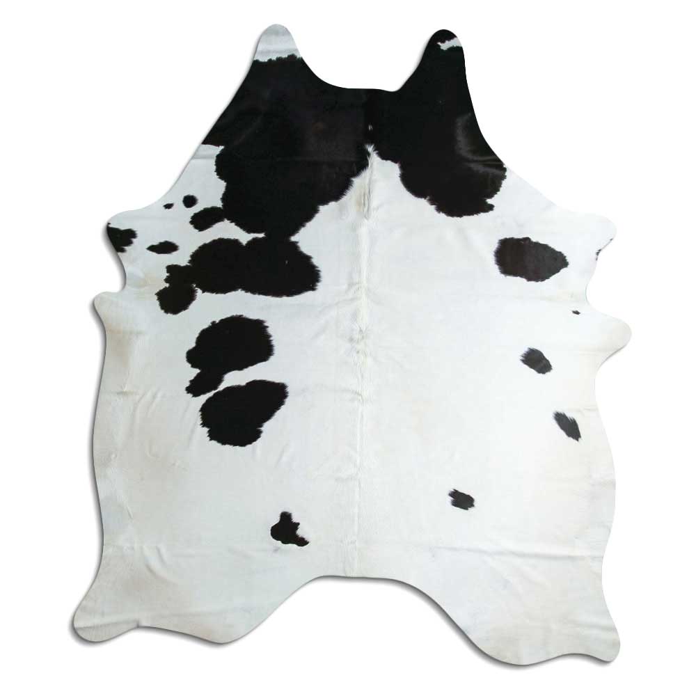 Peau de vache noire et blanche XXL