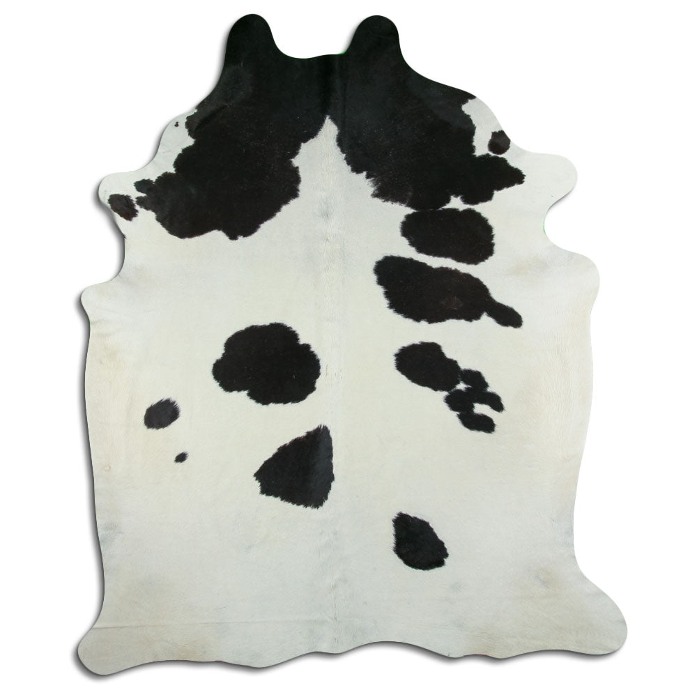 Peau de vache noire et blanche XXL