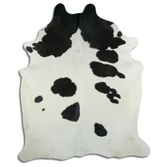 Peau de vache noire et blanche XXL