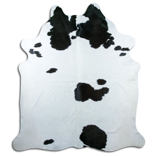 Peau de vache noire et blanche XXL