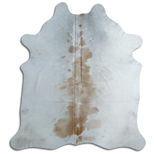 Peau de vache marron et blanche XL