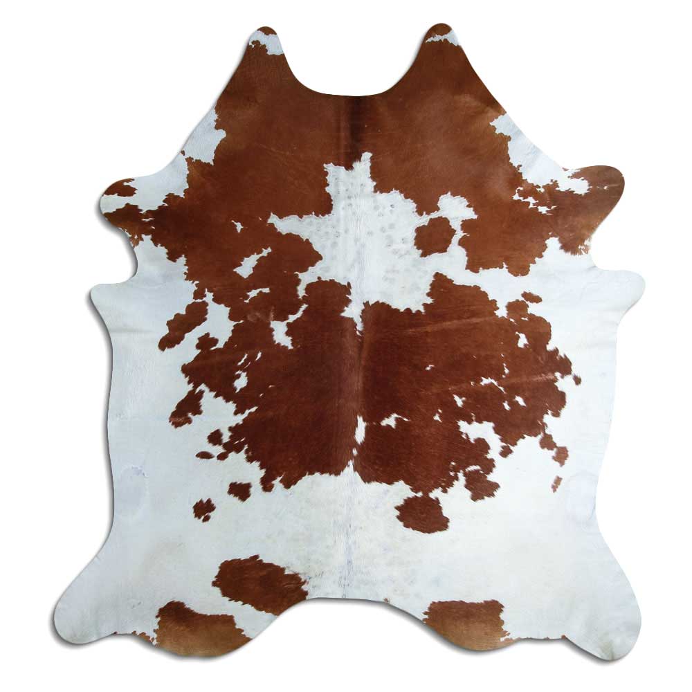 Peau de vache marron et blanche XXL
