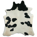 Peau de vache noire et blanche XL