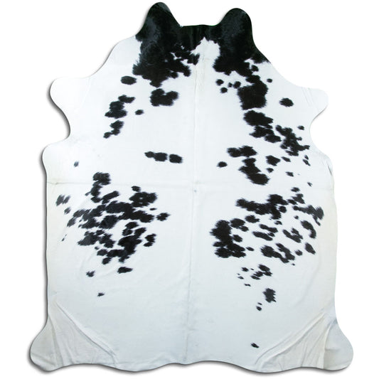 Peau de vache noire et blanche XXL