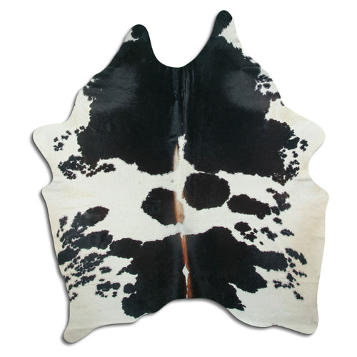 Peau de vache noire et blanche L