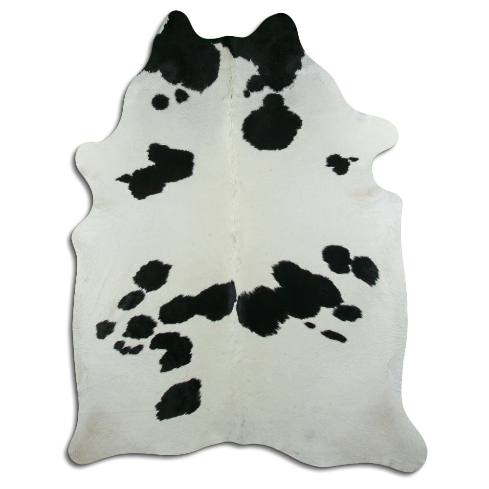Peau de vache noire et blanche XXL