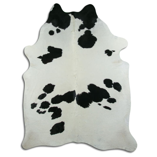 Peau de vache noire et blanche XXL