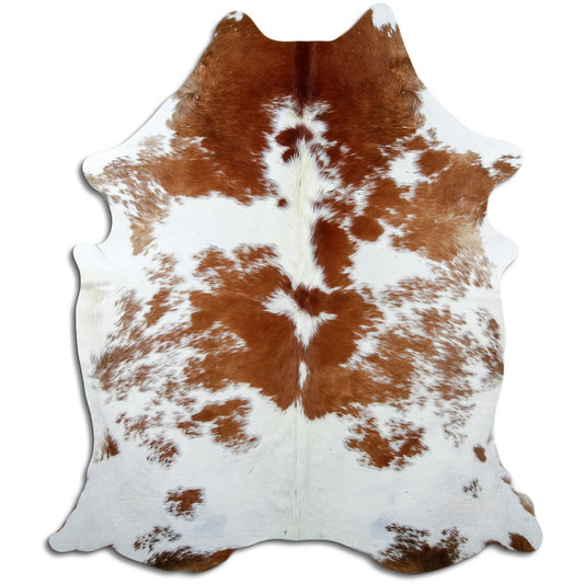 Peau de vache marron et blanche XL