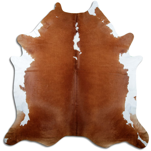 Peau de vache marron et blanche XXL