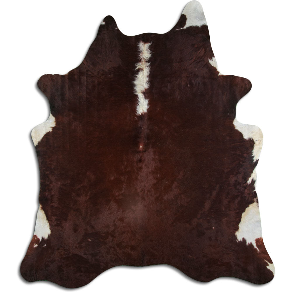 Peau de vache marron et blanche XXL