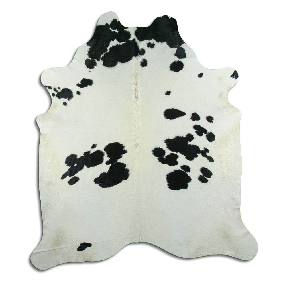 Peau de vache noire et blanche XXL