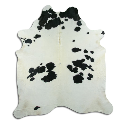 Peau de vache noire et blanche XXL