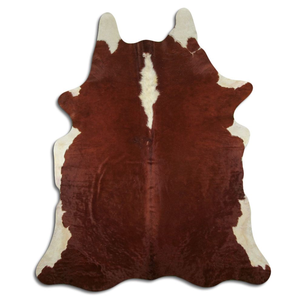 Peau de vache marron et blanche XXL