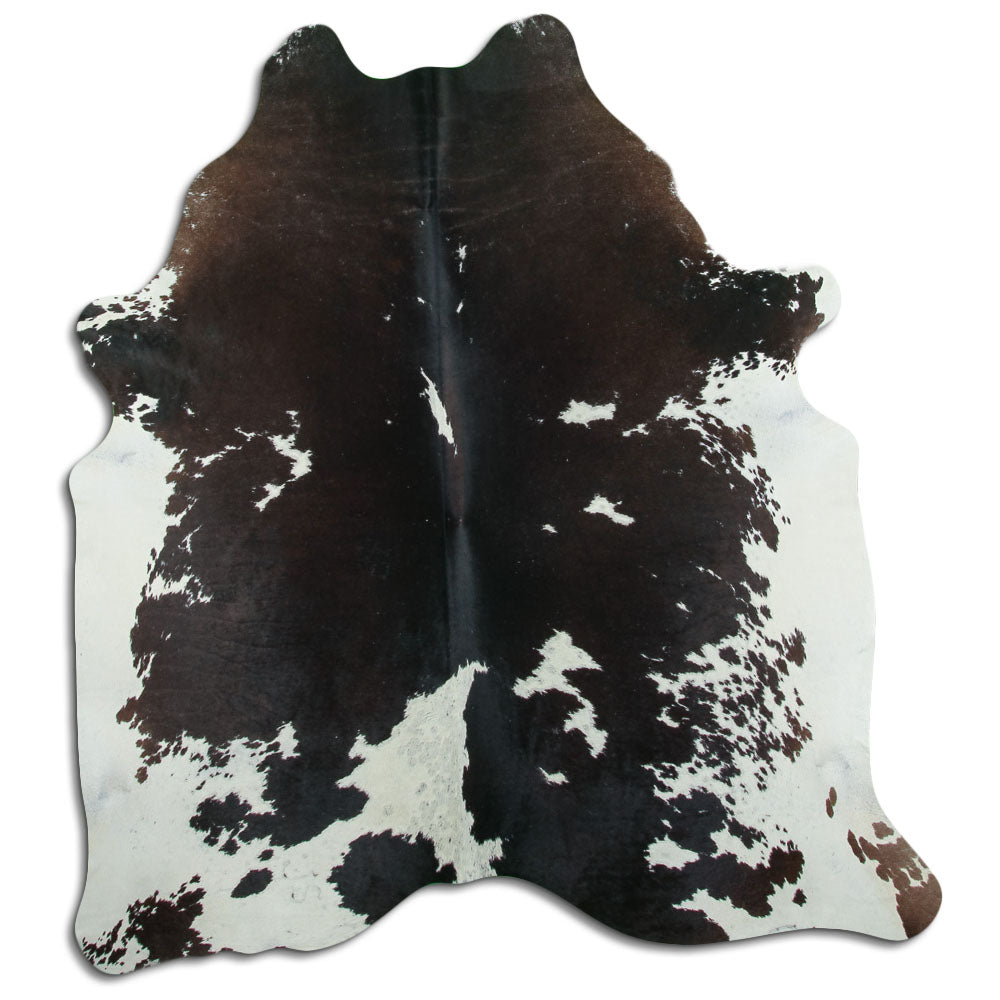 Peau de vache noire et blanche XL