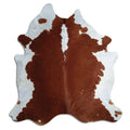 Peau de vache marron et blanche XXL