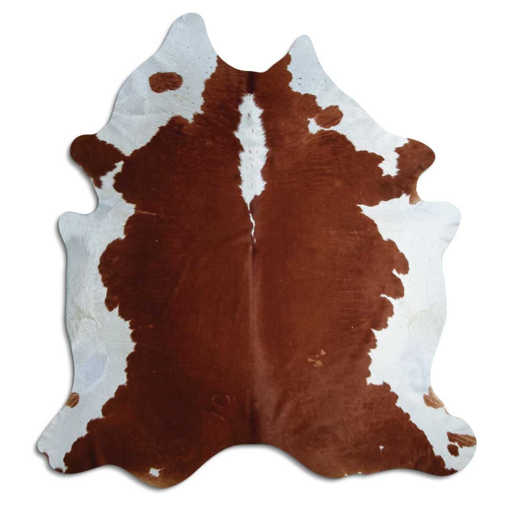 Peau de vache marron et blanche XXL