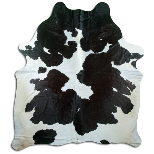 Peau de vache noire et blanche XXL