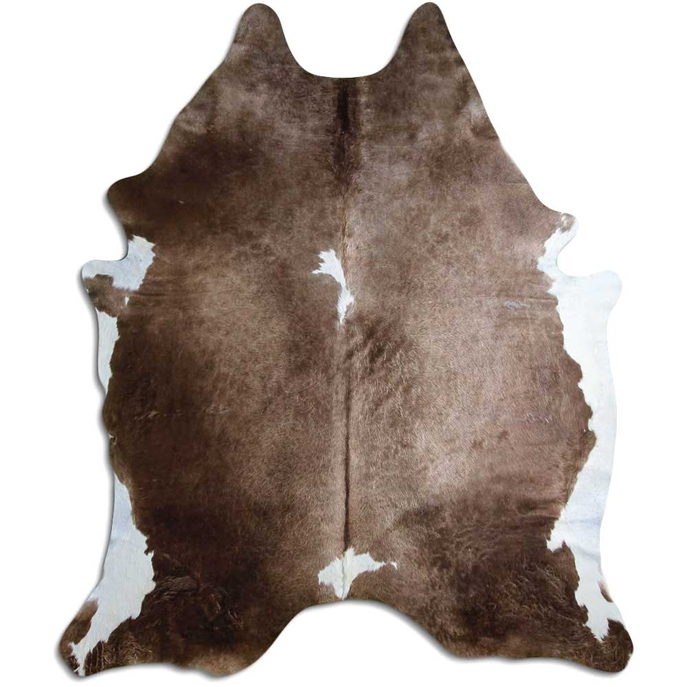 Peau de vache marron et blanche XXXL