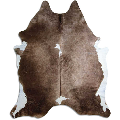 Peau de vache marron et blanche XXXL