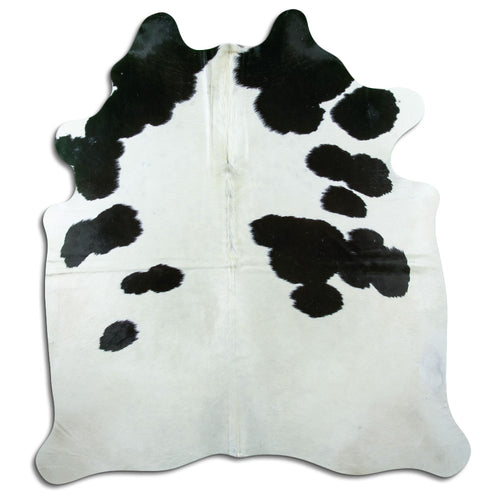 Peau de vache noire et blanche L