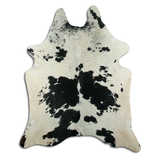 Peau de vache noire et blanche XL