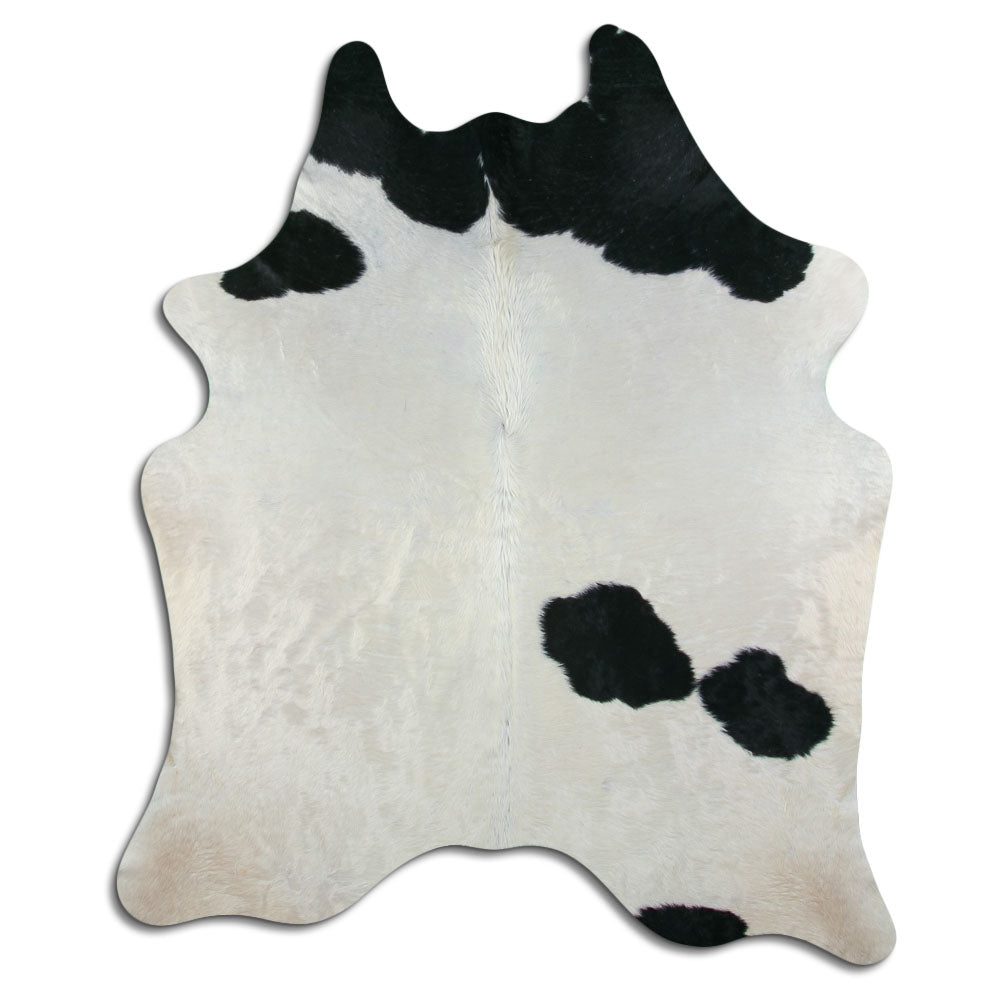 Peau de vache noire et blanche XXL