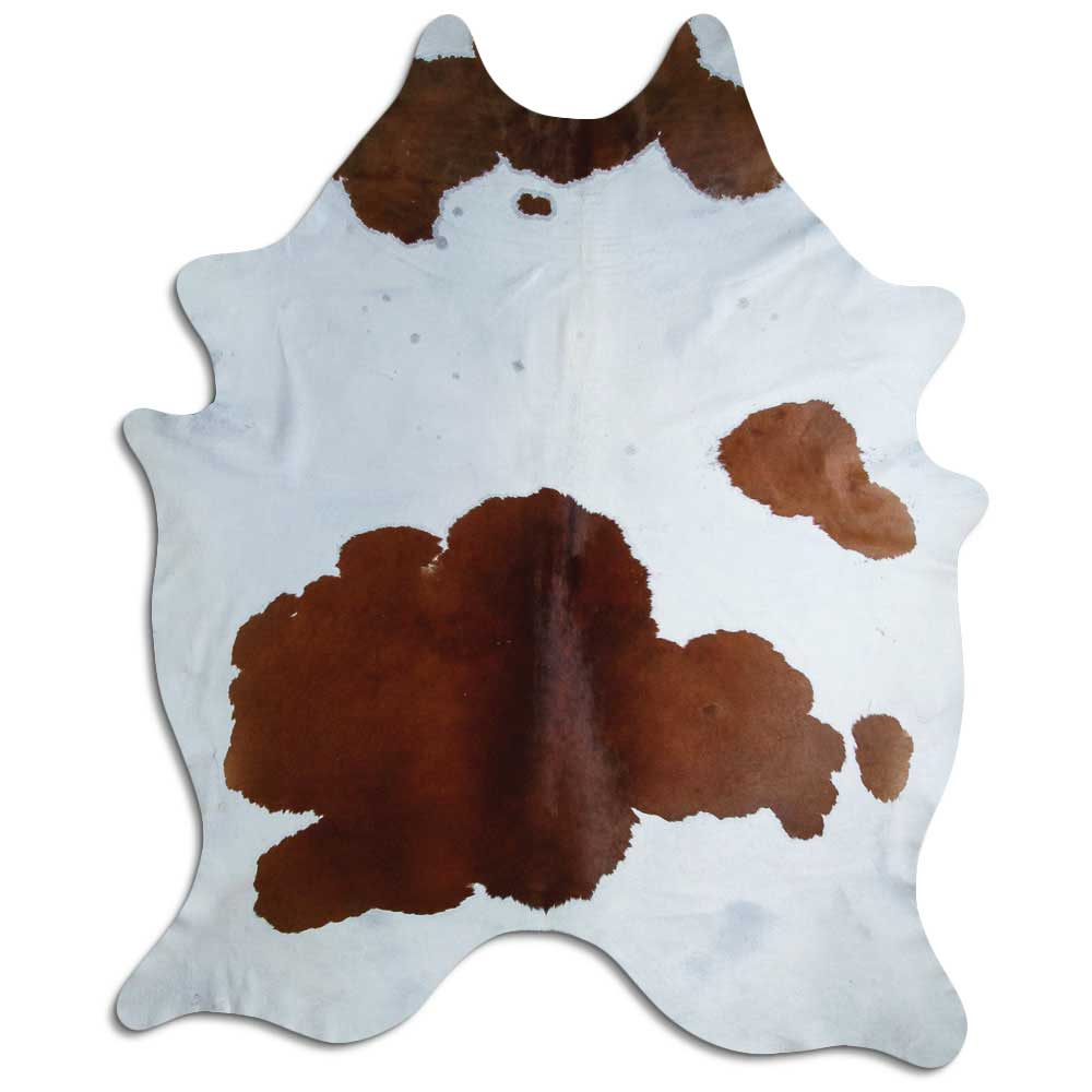 Peau de vache marron et blanche XXXL