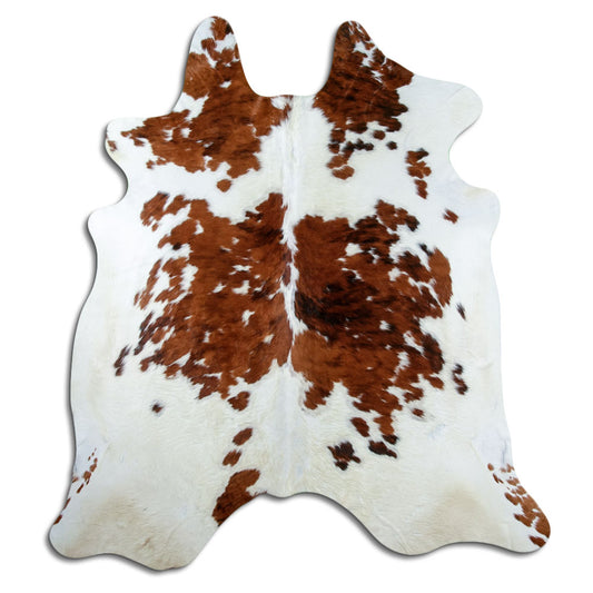 Peau de vache marron et blanche XXL