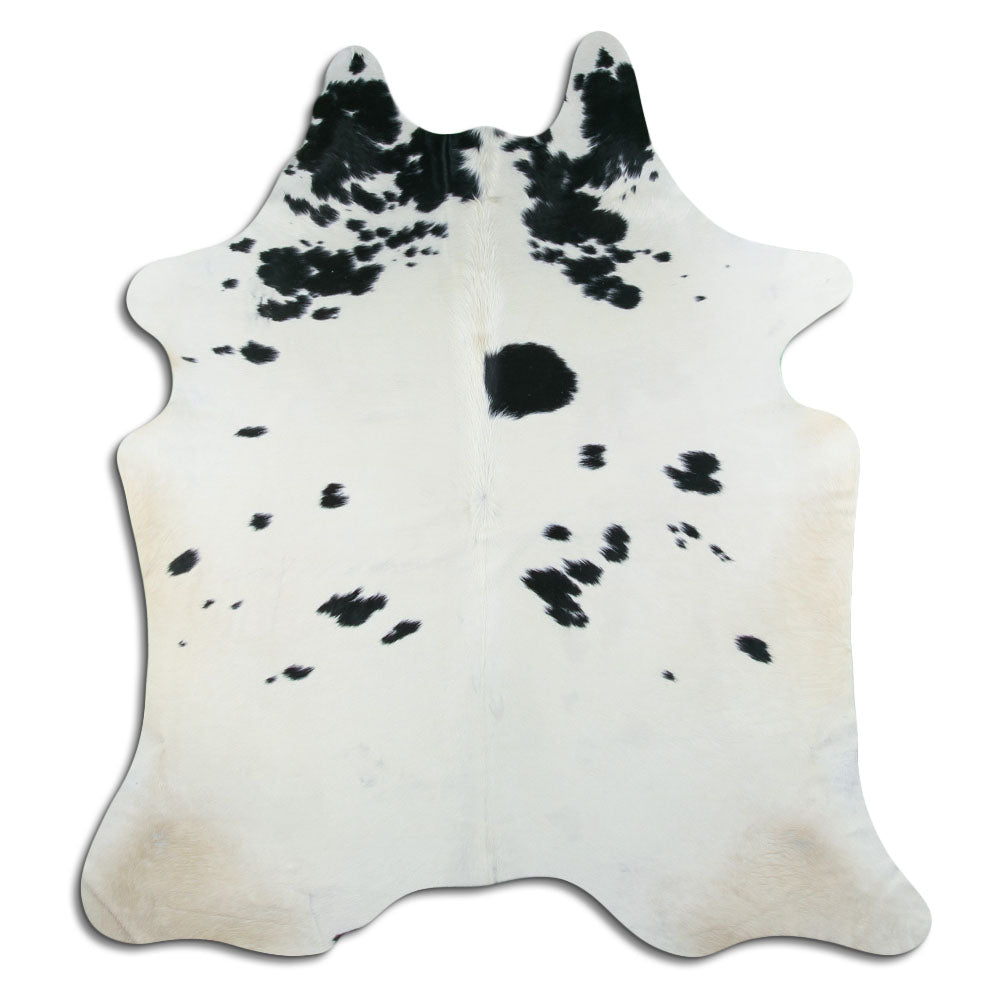 Peau de vache noire et blanche XXL