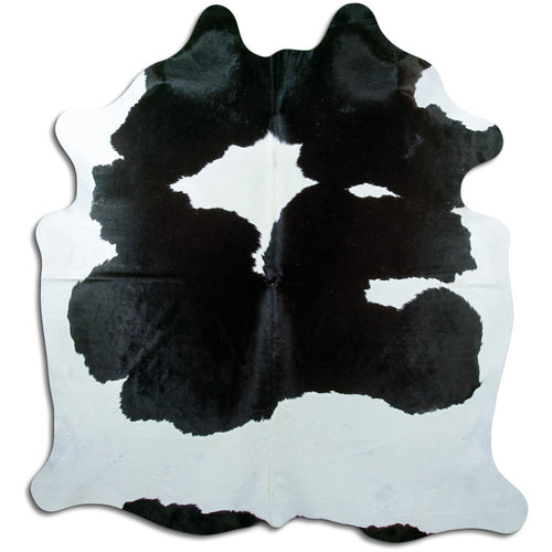Peau de vache noire et blanche XXL