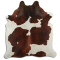 Peau de vache marron et blanche XL