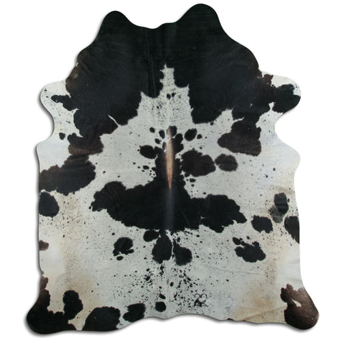 Peau de vache noire et blanche XXL