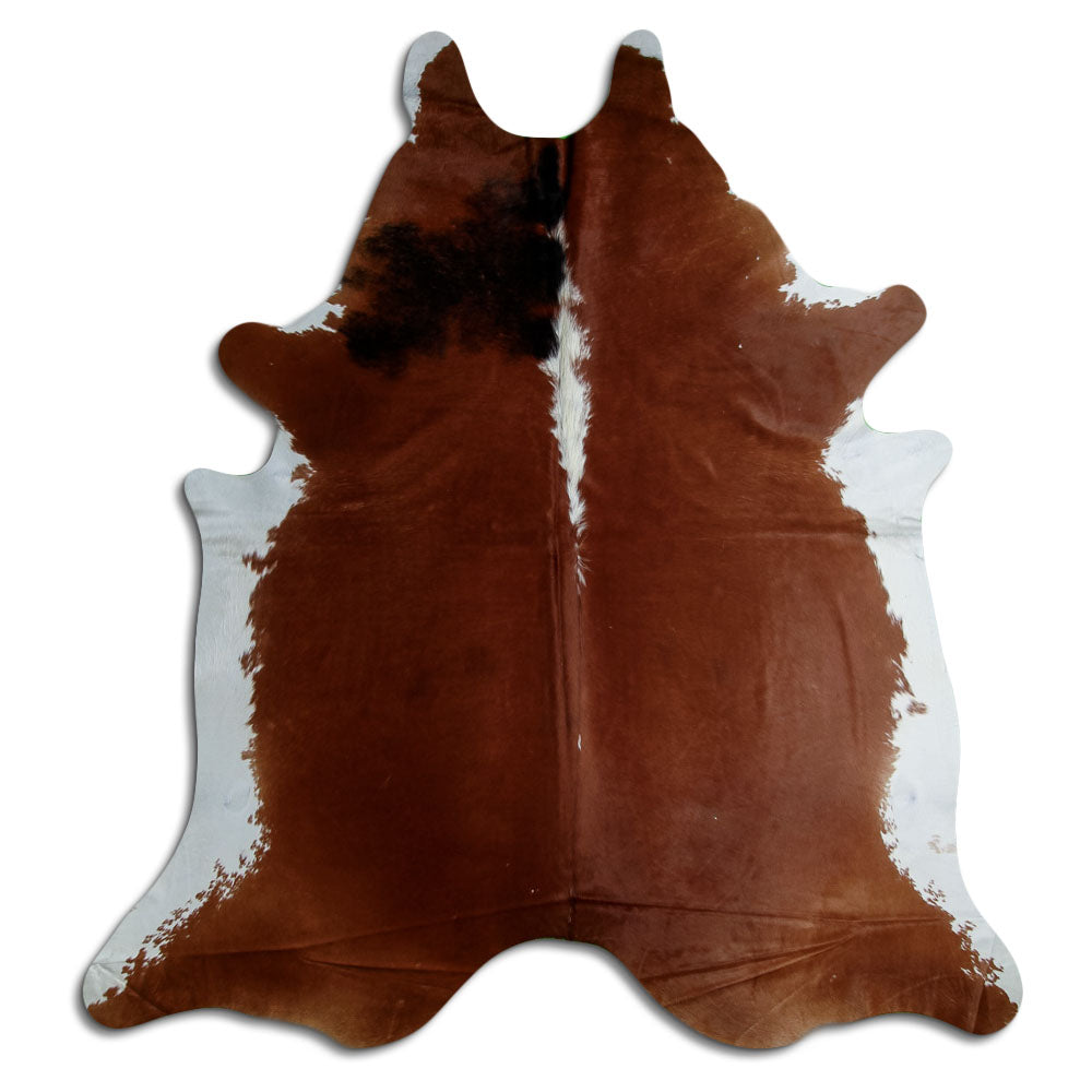 Peau de vache marron et blanche XXL