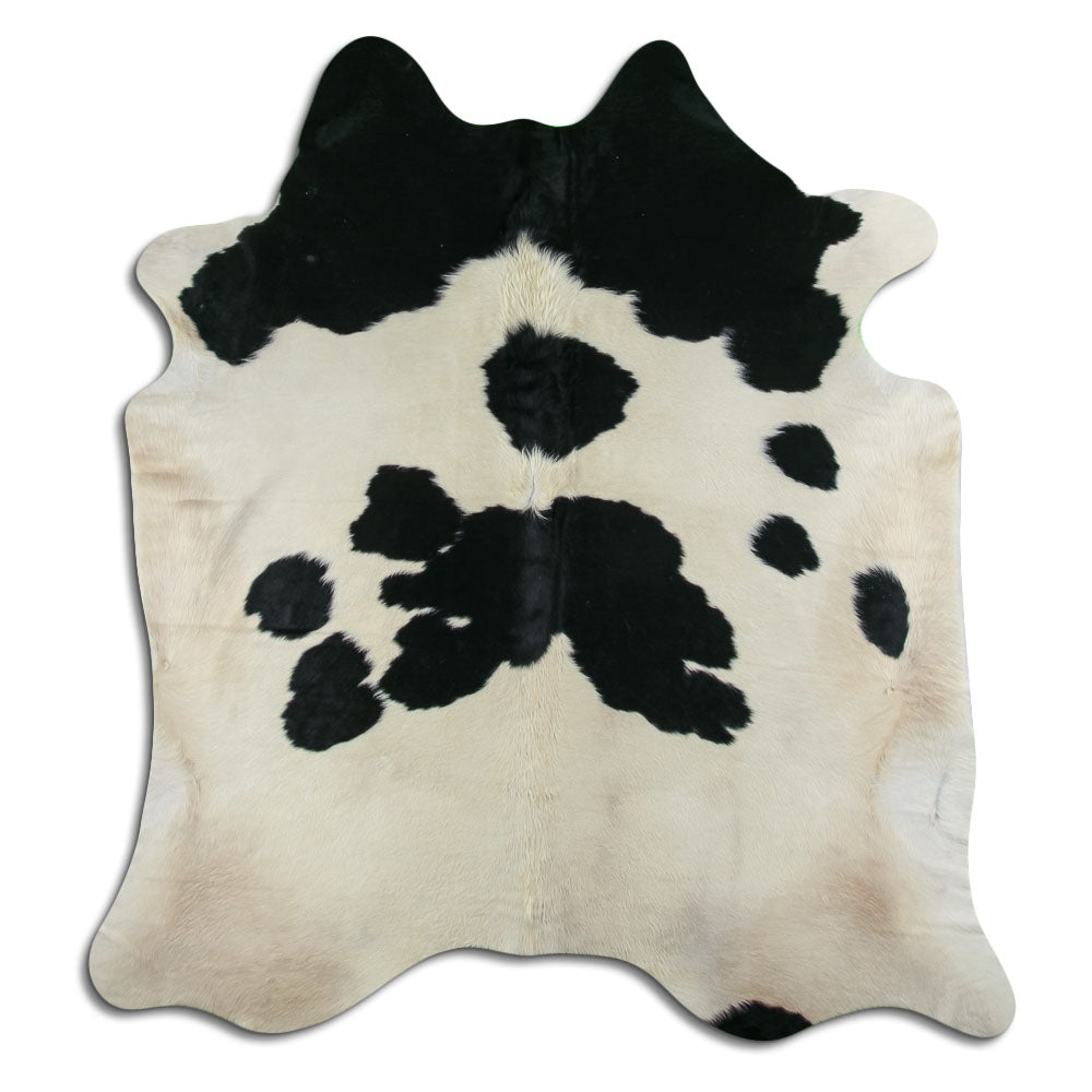 Peau de vache noire et blanche XXL