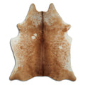 Peau de vache marron et blanche XL