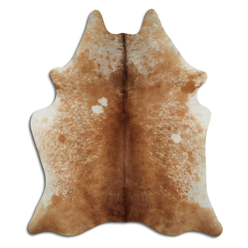 Peau de vache marron et blanche XL
