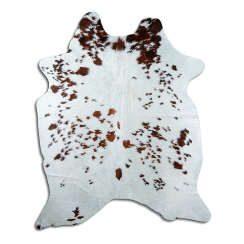 Peau de vache marron et blanche XXL