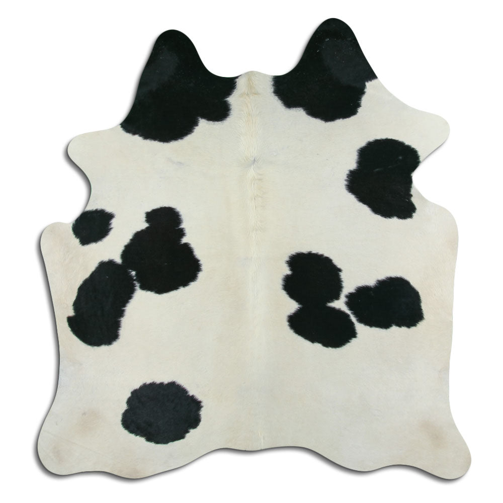 Peau de vache noire et blanche M