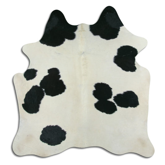 Peau de vache noire et blanche M