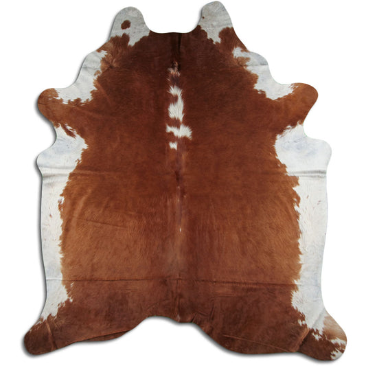 Peau de vache marron et blanche XXXL