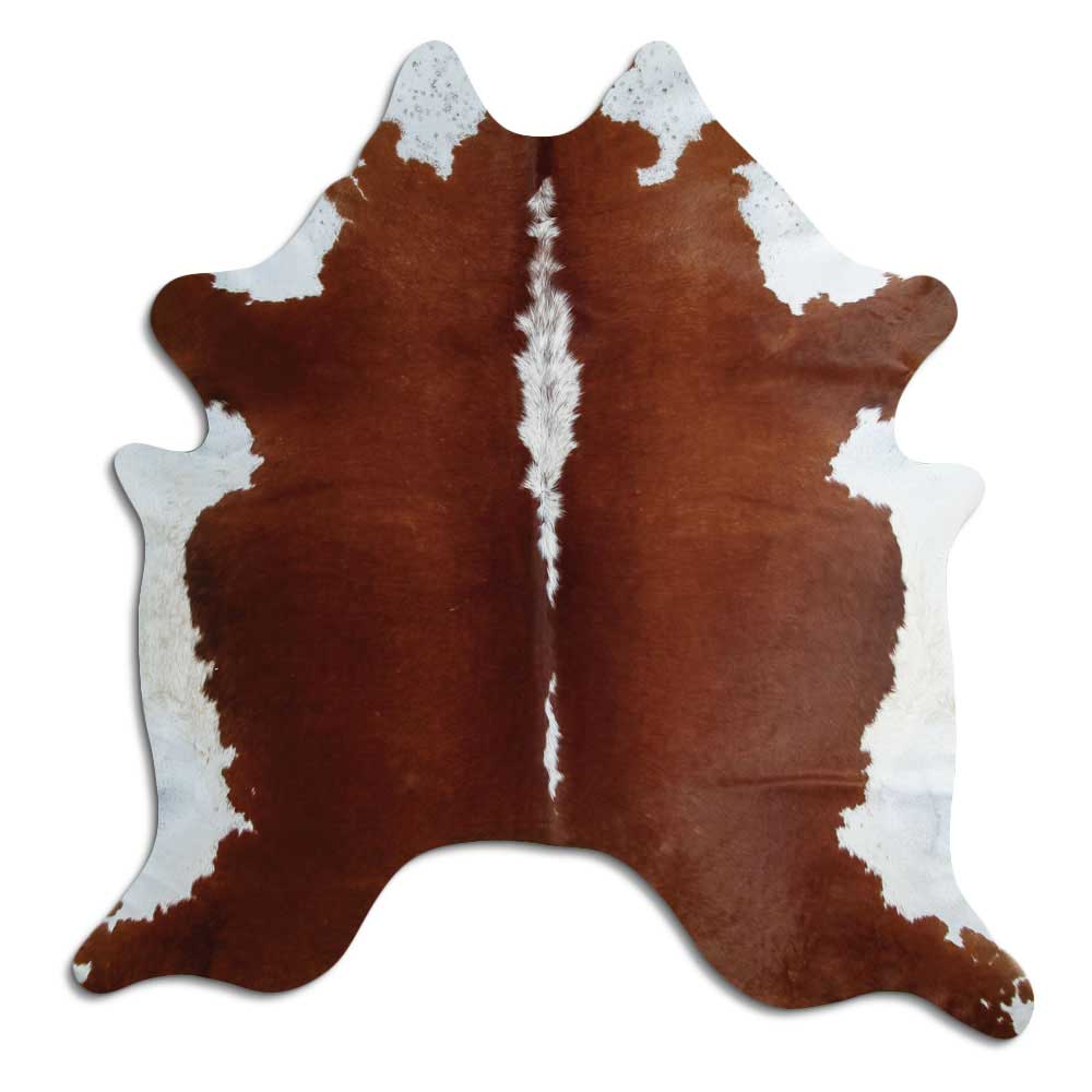 Peau de vache marron et blanche XXL