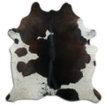Peau de vache noire et blanche XL