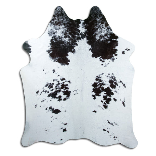 Peau de vache noire et blanche XXL