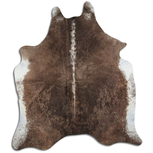 Peau de vache marron et blanche XXL