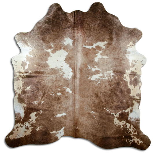 Peau de vache marron et blanche XXL