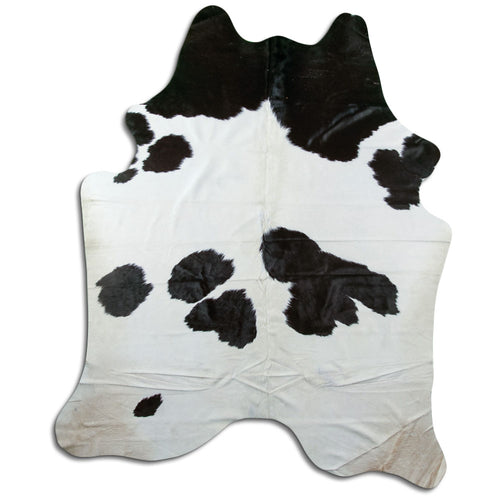 Peau de vache noire et blanche XXL