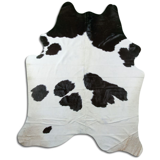 Peau de vache noire et blanche XXL