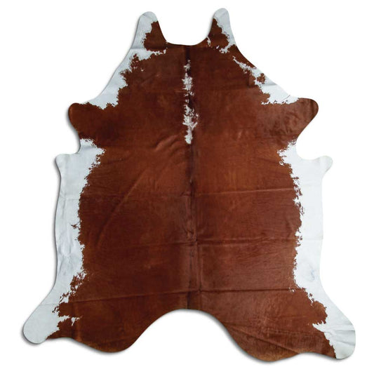 Peau de vache marron et blanche XXL