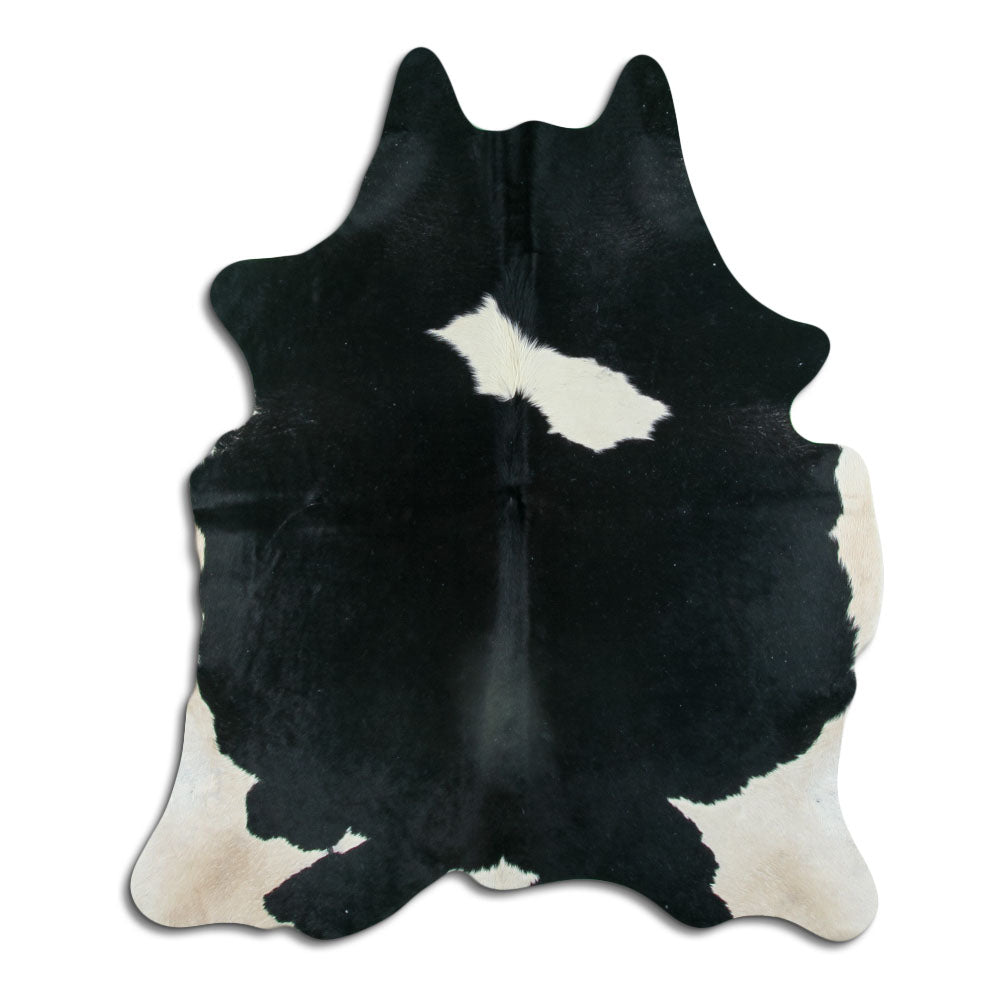 Peau de vache noire et blanche L